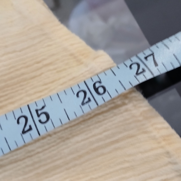 Denim & Co women's 2X butter yellow button down top casual, office wear, spring - Picture 7 of 7